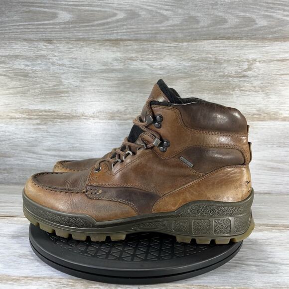 ECCO Men’s Track 25 Gore Tex Mid Waterproof Leather Hiking Boots Size 10 - Picture 1 of 11